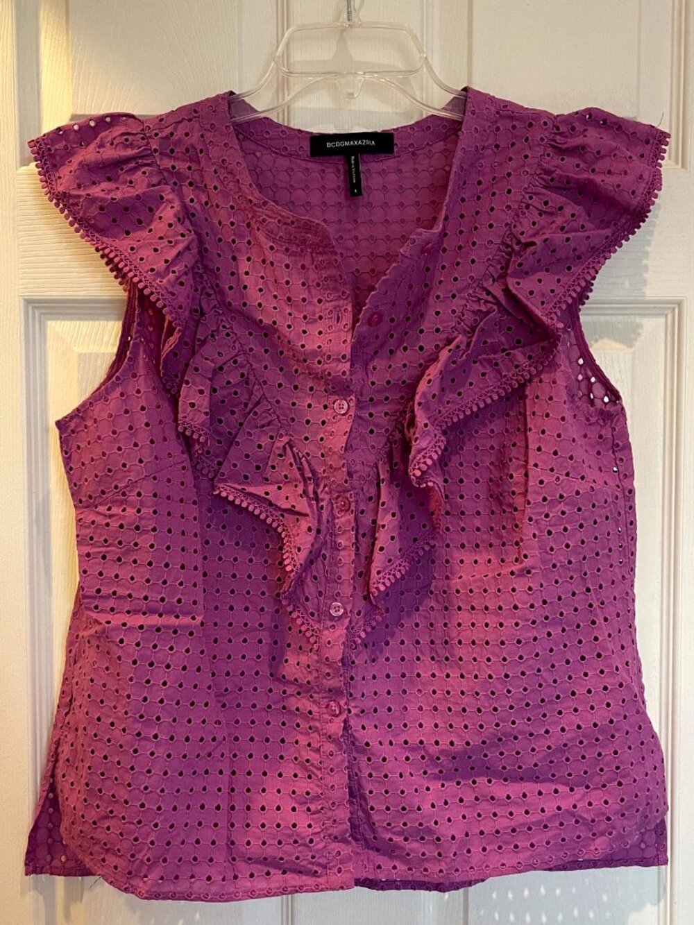 BCBGMaxazria purple color top, size L